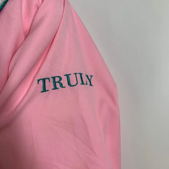 Truly Beauty Pink Hooded Robe Spa Bathrobe Plush‎ Lined Cozy Lounge One Size - Picture 3 of 14